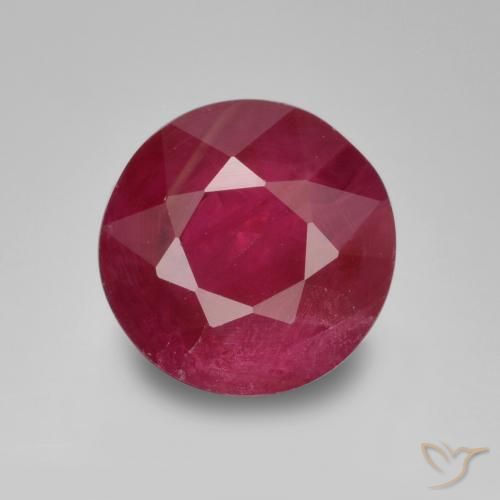 0.94ct 天然 中红 红宝石, 圆形的, VS-SI