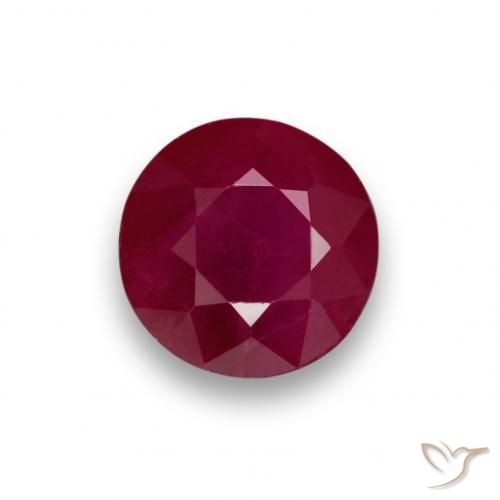 0.98ct 天然 中红 红宝石, 圆形的, VS-SI