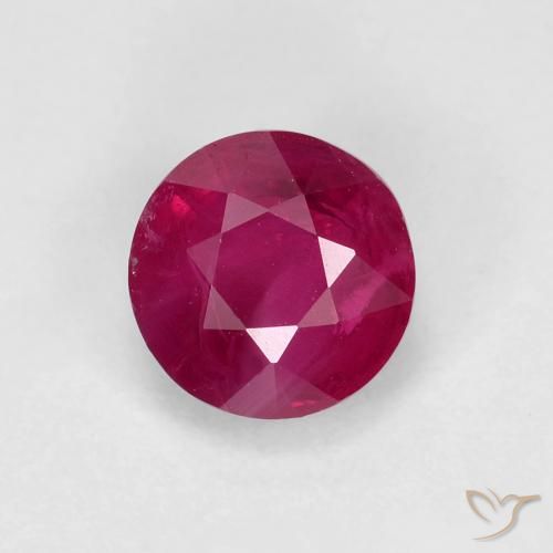 0.94ct 天然 中红 红宝石, 圆形的, VS-SI