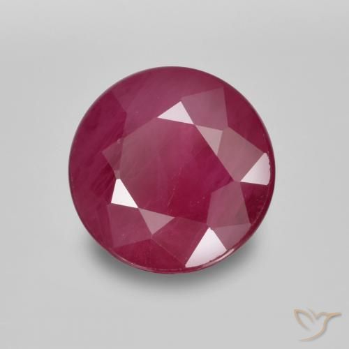 0.88ct 天然 中红 红宝石, 圆形的, VS-SI