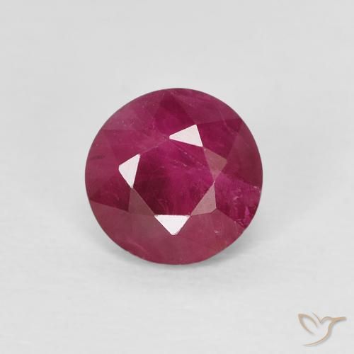 0.83ct 天然 粉红色 红宝石, 圆形的, VS-SI