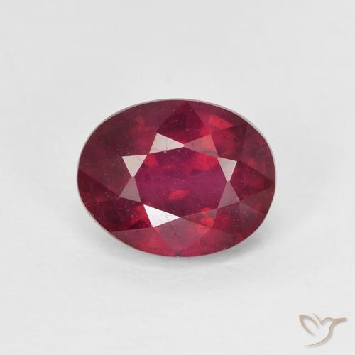 1.90ct 天然 深红粉色 红宝石, 椭圆形, VS-SI