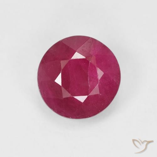 0.97ct 天然 果酱红 红宝石, 圆形的, VS-SI