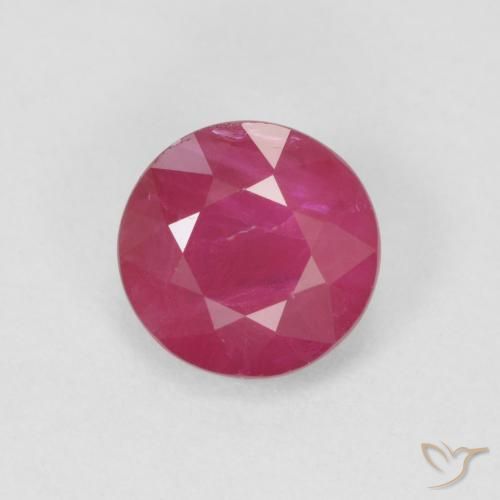 0.84ct 天然 粉红色 红宝石, 圆形的, VS-SI