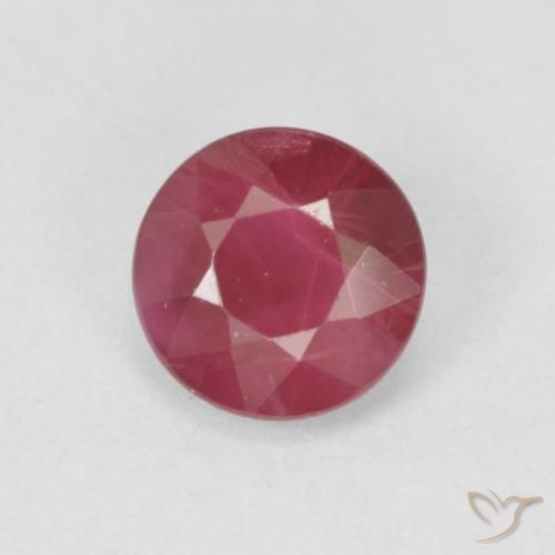 0.76ct 天然 粉红色 红宝石, 圆形的, VS-SI