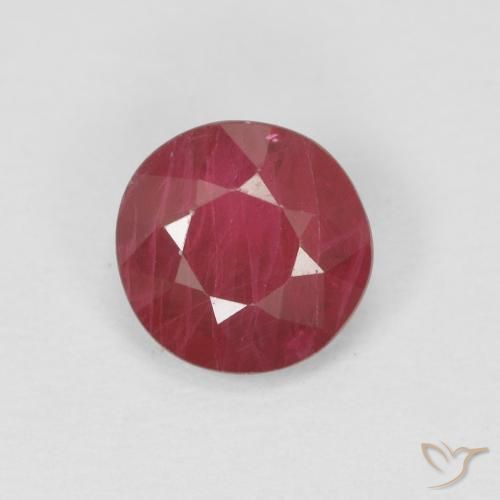 0.87ct 天然 中红 红宝石, 圆形的, VS-SI