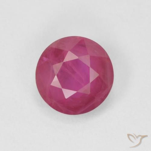 0.82ct 天然 红粉色 红宝石, 圆形的, VS-SI