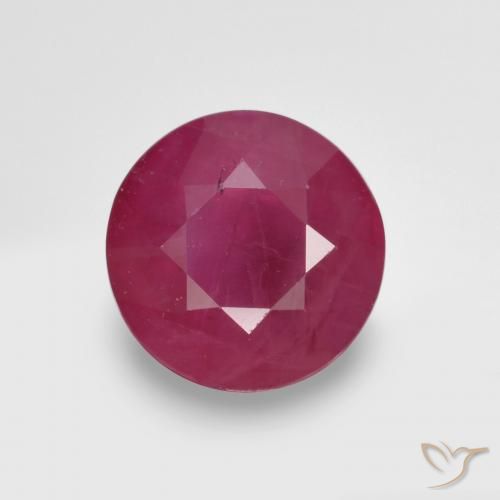 1.12ct 天然 中红 红宝石, 圆形的, VS-SI