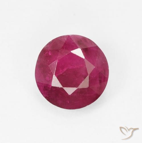 0.80ct 天然 粉红色 红宝石, 圆形的, VS-SI