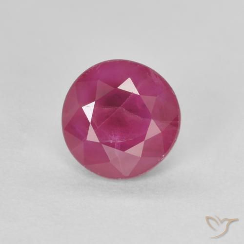 0.71ct 天然 红粉色 红宝石, 圆形的, VS-SI