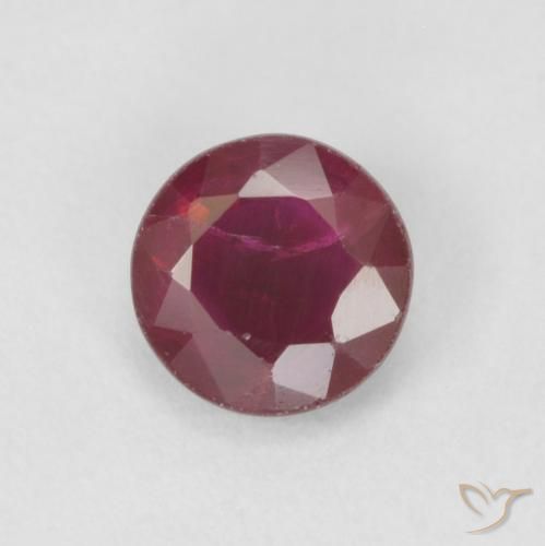 0.40ct 天然 深红色 红宝石, 圆形的, VS-SI