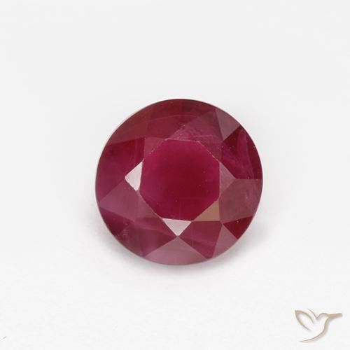 0.99ct 天然 果酱红 红宝石, 圆形的, VS-SI