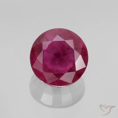 0.70ct 天然 暗红色 红宝石, 圆形的, VS-SI
