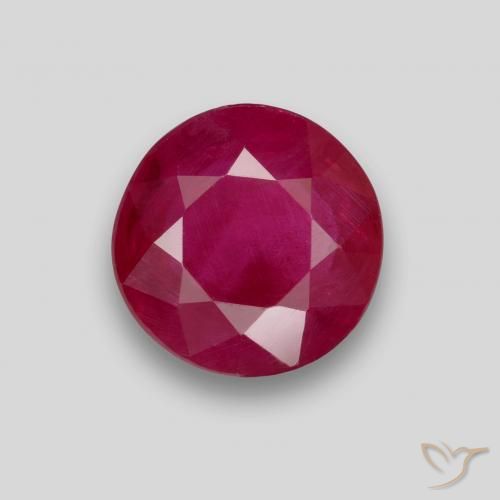 0.90ct 天然 红粉色 红宝石, 圆形的, VS-SI