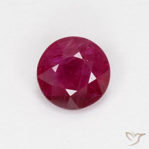 0.72ct 天然 中红 红宝石, 圆形的, VS-SI