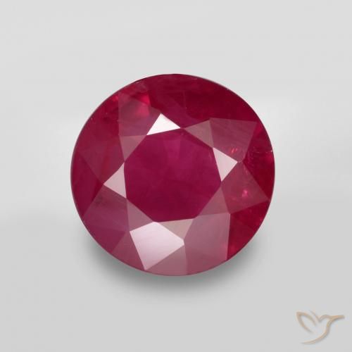 0.92ct 天然 深红色 红宝石, 圆形的, VS-SI