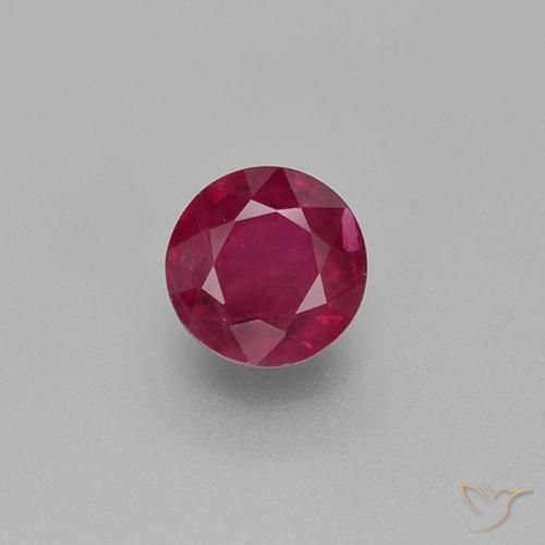 0.82ct 天然 粉红色 红宝石, 圆形的, VS-SI