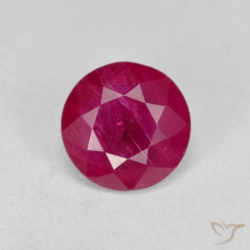 0.74ct 天然 粉红色 红宝石, 圆形的, VS-SI