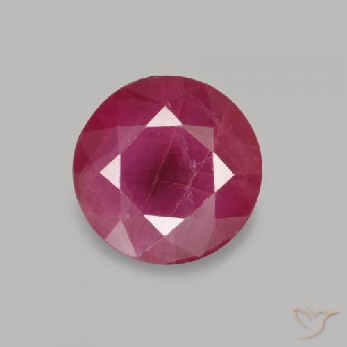 1.10ct 天然 中红 红宝石, 圆形的, VS-SI