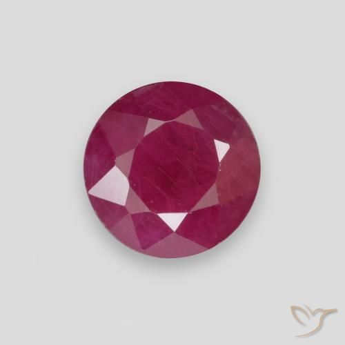 1.07ct 天然 粉红色 红宝石, 圆形的, VS-SI