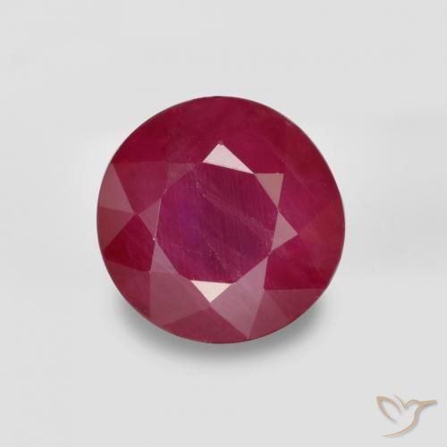0.83ct 天然 中红 红宝石, 圆形的, VS-SI