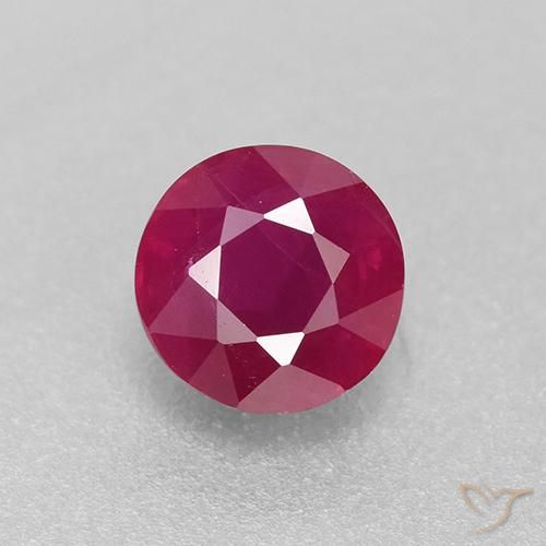 0.85ct 天然 红粉色 红宝石, 圆形的, VS-SI