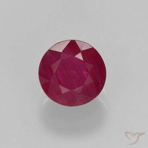 0.68ct 天然 果酱红 红宝石, 圆形的, VS-SI
