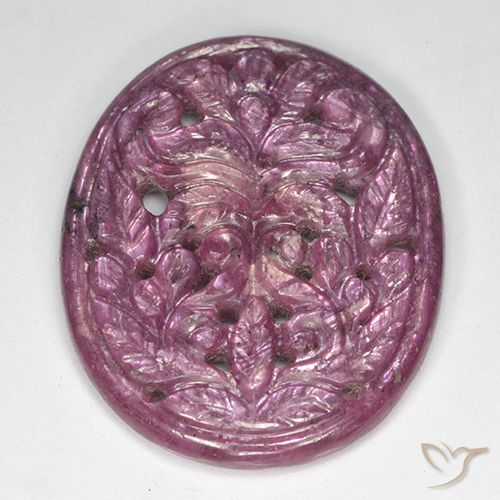 31.40ct 天然 中紫色 红宝石, 椭圆形, 不透明