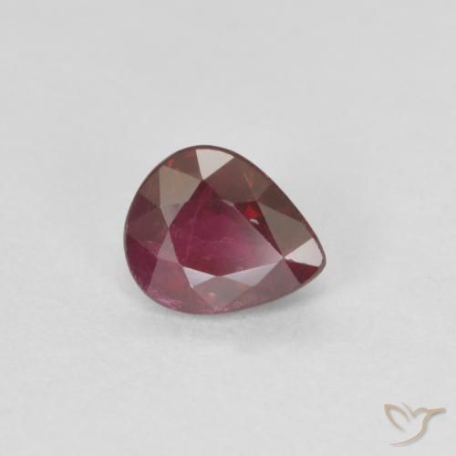 0.43ct 天然 酒红色 红宝石, 梨形, VS-SI