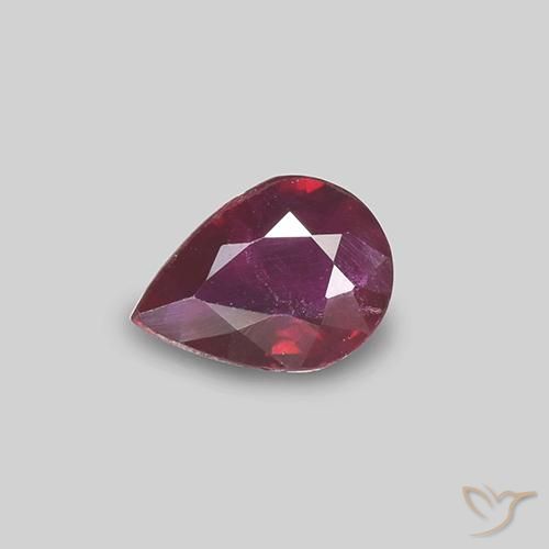 0.31ct 天然 酒红色 红宝石, 梨形, VS-SI
