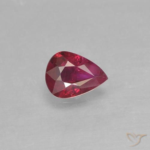 0.31ct 天然 红粉色 红宝石, 梨形, VS-SI