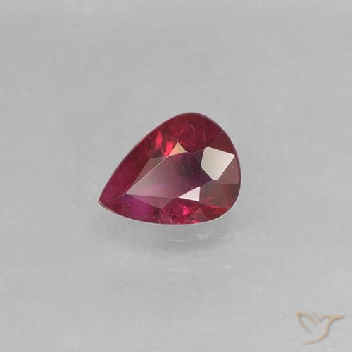 0.31克拉天然红宝石，梨形，VS-SI