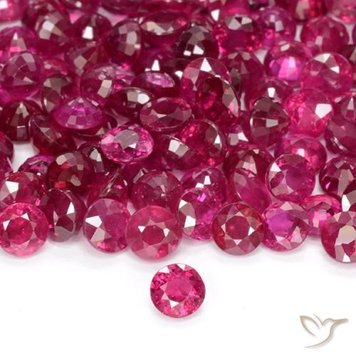 0.23ct 天然 红灯 红宝石, 圆形的, VS-SI