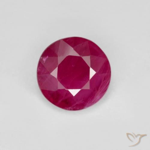 0.67ct 天然 中红 红宝石, 圆形的, VS-SI