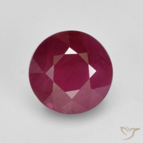 1.04ct 天然 中红 红宝石, 圆形的, SI