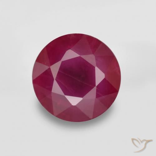 0.79ct 天然 中红 红宝石, 圆形的, VS-SI
