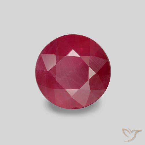 0.87ct 天然 果酱红 红宝石, 圆形的, VS-SI