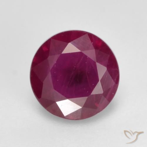 0.66ct 天然 品红色-粉红色 红宝石, 圆形的, VS-SI