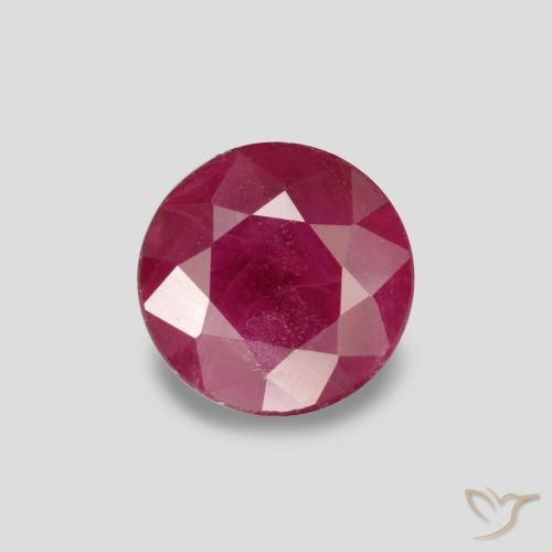 0.90ct 天然 粉红色 红宝石, 圆形的, VS-SI