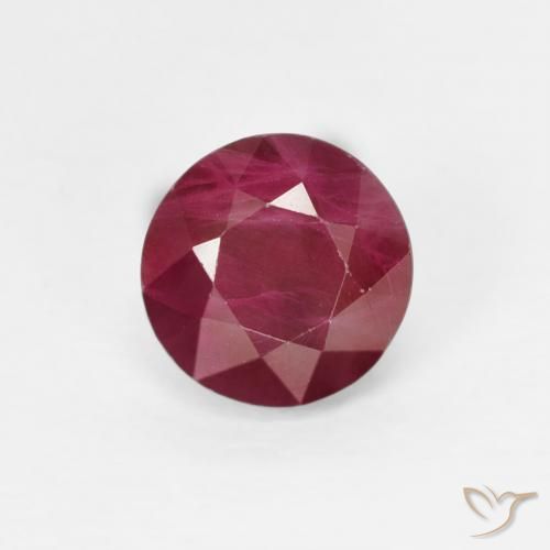 1.06ct 天然 深红色 红宝石, 圆形的, VS-SI