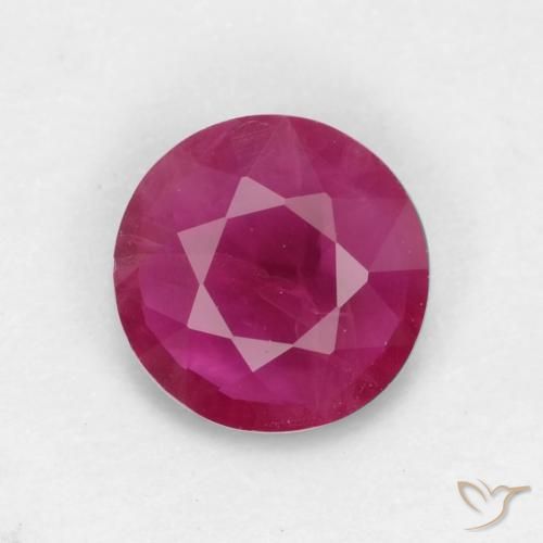 0.54ct 天然 红灯 红宝石, 圆形的, VS-SI