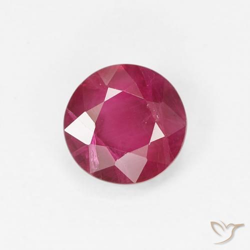 0.81ct 天然 暗红色 红宝石, 圆形的, VS-SI