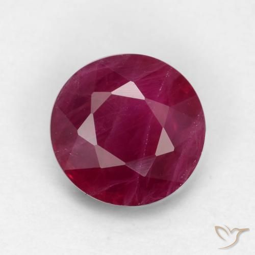 0.73ct 天然 中红 红宝石, 圆形的, VS-SI