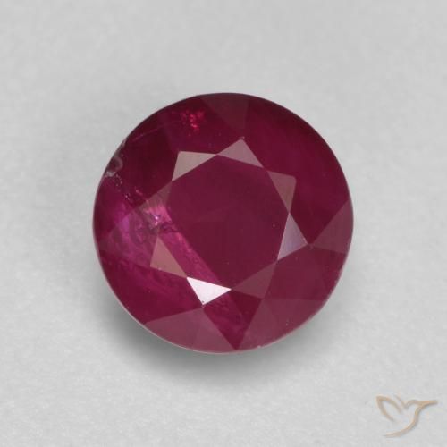 0.94ct 天然 中红 红宝石, 圆形的, SI