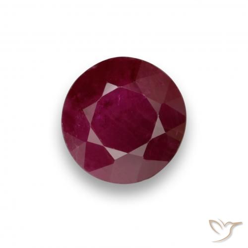 0.90ct 天然 酒红色 红宝石, 圆形的, VS-SI