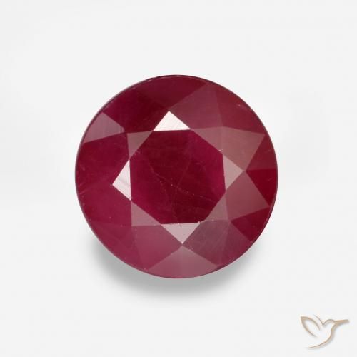 1.03ct 天然 深红色 红宝石, 圆形的, VS-SI