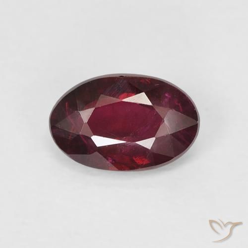 0.49ct 天然 深红色 红宝石, 椭圆形, VS-SI