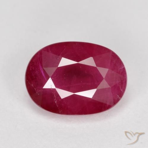1.08ct 天然 红粉色 红宝石, 椭圆形, VS-SI