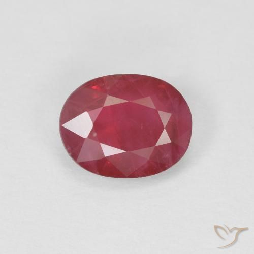 1.02ct 天然 中红 红宝石, 椭圆形, VS-SI