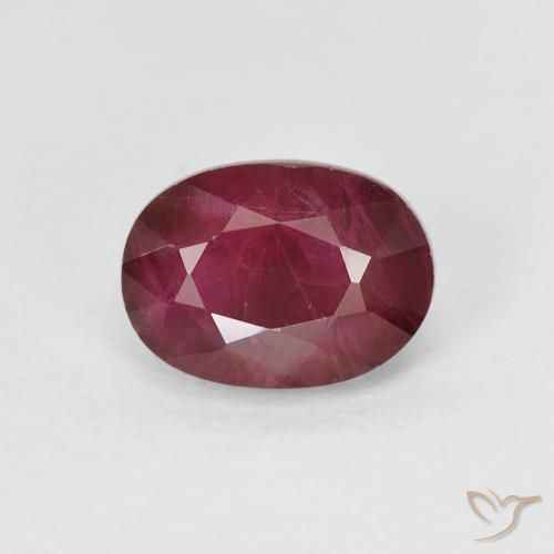 1.22ct 天然 深红粉色 红宝石, 椭圆形, VS-SI